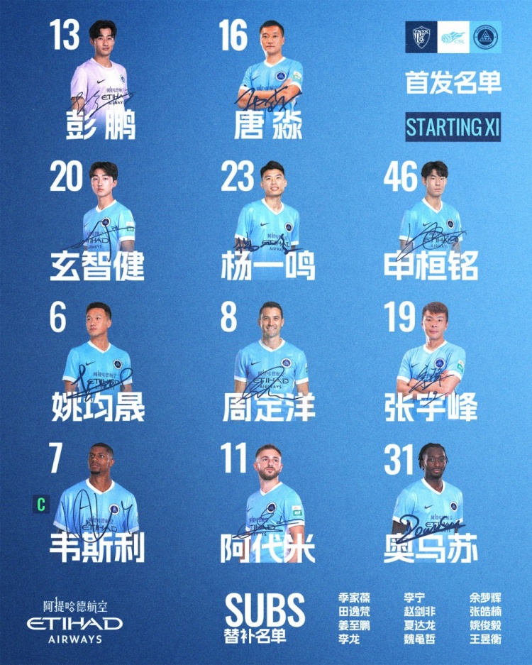 深圳新鹏城客战云南玉昆：周定洋、韦斯利领衔首发